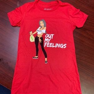 “Out my feelings” women tee shirts